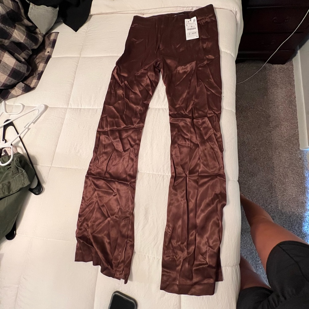 Silk brown Zara Pants